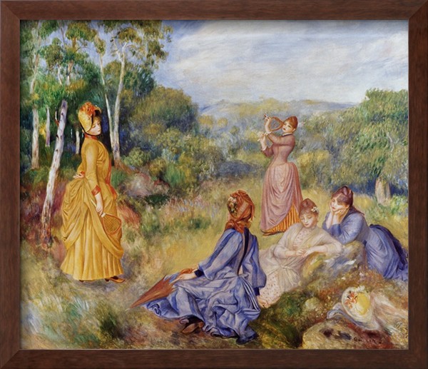 Girls Playing Battledore and Shuttlecock - Pierre-Auguste Renoir painting on canvas